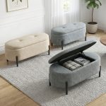 ARITA 95cm Pet Friendly Fabric Storage Bench- 3 Colors - Image 8