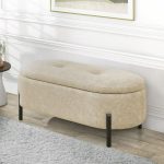 ARITA 95cm Pet Friendly Fabric Storage Bench- 3 Colors - Image 7