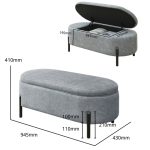 ARITA 95cm Pet Friendly Fabric Storage Bench- 3 Colors - Image 3