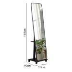 BEACON Standing Mirror With Wheel-2 Colors - Image 3