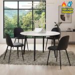 BLOOM 4 Seater Sintered Stone Round Dining Set
