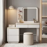DAVOS LED Mirror Expandable Dressing Table Set