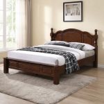 DEVONA Wooden Queen Size Bed Frame-Dirty Oak - Image 5