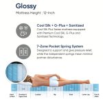 Honey GLOSSY 12 Inch Latex + Pocket Spring Mattress - Image 5