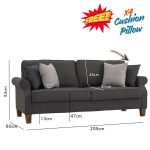 IMPERIAL 123 Seater Sofa-Grey - Image 4