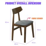 KEN Solid Wood Dining Chair-Walnut - Image 3