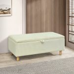 LAVEN 100cm Corduroy Fabric Storage Bench- 3 Colors - Image 4