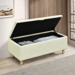 LAVEN 100cm Corduroy Fabric Storage Bench- 3 Colors - Image 5