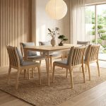 LAGUNA 6 Seater Full Solid Wood Dining Set