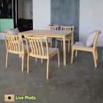 LAGUNA 6 Seater Full Solid Wood Dining Set - Image 4