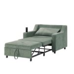 LUSTRE Pull Out Sofa Bed-Green - Image 3