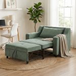 LUSTRE Pull Out Sofa Bed-Green