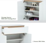 MARIAN Multi Function Shoe Cabinet-White - Image 8