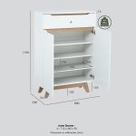 MARIAN Multi Function Shoe Cabinet-White - Image 6