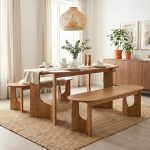 MOSS 160cm Wooden Dining table-Walnut - Image 3