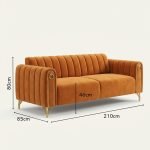 OLDEN 3 Seater Sofa-Orange - Image 5