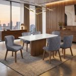 REGAL 6 Seater Marble Dining Set