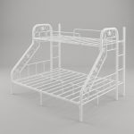 RITUAL Single Over Queen Trio Metal Bunk Bed-White - Image 2