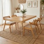 SAFFRON 4 Seater Dining Set-Natural