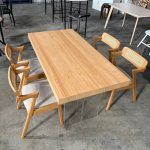 SAFFRON 4 Seater Dining Set-Natural - Image 3