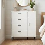 SANTIAGO 4 Drawer 1 Door Chest Drawers-White