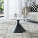 SLOPE D80cm Sintered Stone Round Coffee Table - Image 2