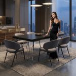 SPHERE 6 Seater Dining Set-Black - Image 2