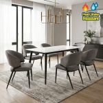 SUMAC 6 Seater Sintered Stone Dining Set