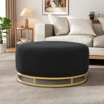 TENLE D83cm Round Pouf Stool- 2 Colors - Image 3