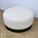 TENLE D83cm Round Pouf Stool- 2 Colors - Image 4