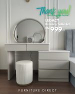 LEGACY Extendable LED Mirror Dressing Table Set - Image 10