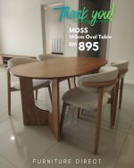 MOSS 160cm Wooden Dining table-Beech - Image 4