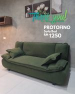 PROTOFINO 3 Seater Corduroy Fabric Sofa Bed-Green - Image 5