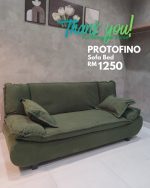 PROTOFINO 3 Seater Corduroy Fabric Sofa Bed-Green - Image 6