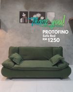 PROTOFINO 3 Seater Corduroy Fabric Sofa Bed-Green - Image 7