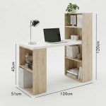 VISBY 120cm Study Desk With Bookcase - Image 4