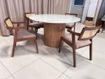SHALE D120 & D135cm Sintered Stone Round Table-Beech - Image 4