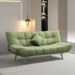 VERONA Pet Friendly Synthetic Fabric Sofa Bed-Green - Image 2