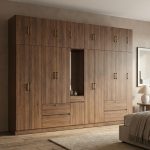 ZENITH Modular Swing Door Wardrobe-Walnut - Image 2