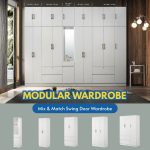 ZENITH Modular Swing Door Wardrobe-White