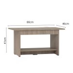 BARRETT 80x46CM Coffee Table-Dark Oak - Image 4