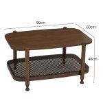 WELDON 90cm Full Solid Coffee Table-Cocoa - Image 7