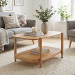 WELDON 90cm Full Solid Coffee Table-Natural