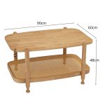 WELDON 90cm Full Solid Coffee Table-Natural - Image 3