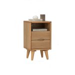 YARA 2 Drawers Bedside Table-Natural - Image 3