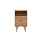 YARA 2 Drawers Bedside Table-Natural - Image 5