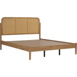 TRENTO Queen Size Wooden Bed Frame-Beech - Image 8