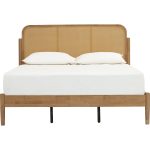 TRENTO Queen Size Wooden Bed Frame-Beech - Image 9