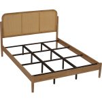 TRENTO Queen Size Wooden Bed Frame-Beech - Image 7