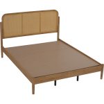 TRENTO Queen Size Wooden Bed Frame-Beech - Image 2